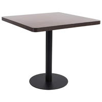 BISTROTISCH Dunkelbraun 80/80 Cm Mdf - Dunkelbraun, Holzwerkstoff (80/80/75cm) - vidaXL