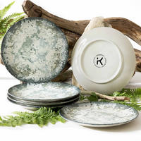 TELLER-SET FINGO 6-tlg Dessertteller Hartporzellan - Creme, Keramik (20/1/20cm) - KONSIMO®