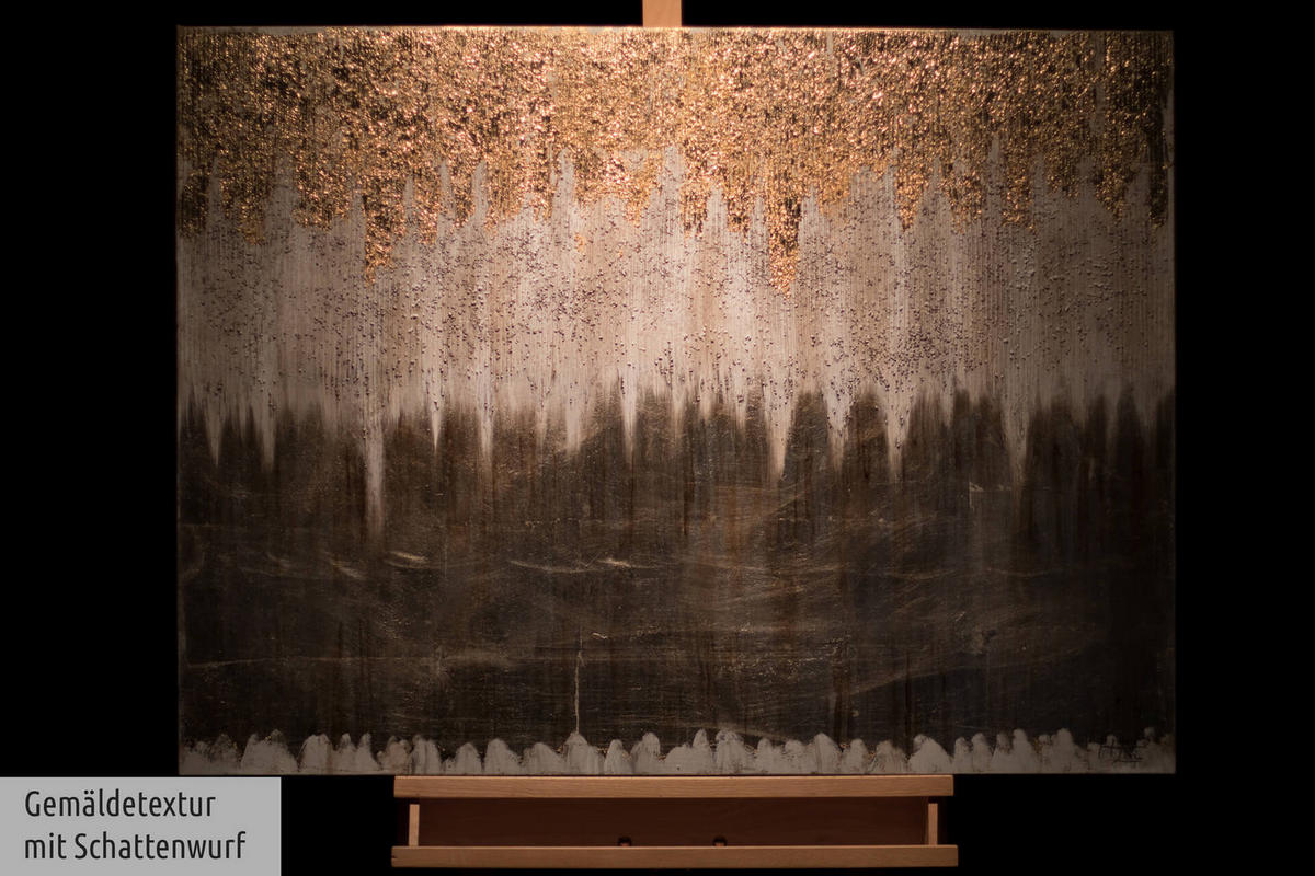 OLEJOMAĽBA 100/75 cm, Zvieratá - zlatá, drevo/textil (100/75cm) - KUNSTLOFT