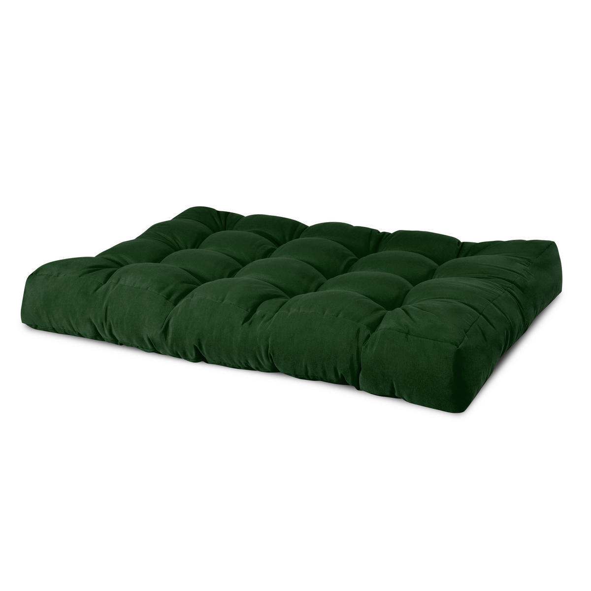 PALETTENKISSEN Eco Style Sitz 120/80/15 cm Dunkelgrün - Dunkelgrün, Textil (80/15/120cm) - Beautissu 