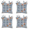SITZKISSEN Florina 46/46 cm 4er-Set - Blau, Textil (46/8/46cm) - Madison