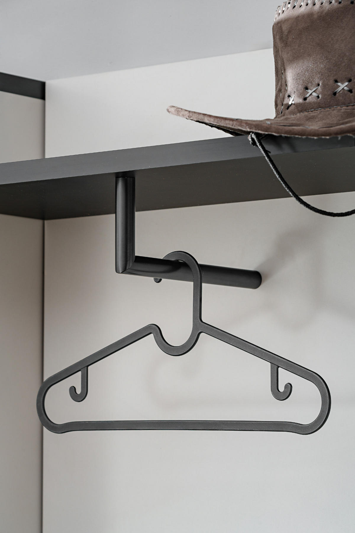GARDEROBEN-SET 3-teilig Kaschmir, schwarz, Flurgarderobe 90 cm mit Stauraum - Kaschmir/Schwarz, Holzwerkstoff/Kunststoff (90/203/32cm) - Inn.Furn