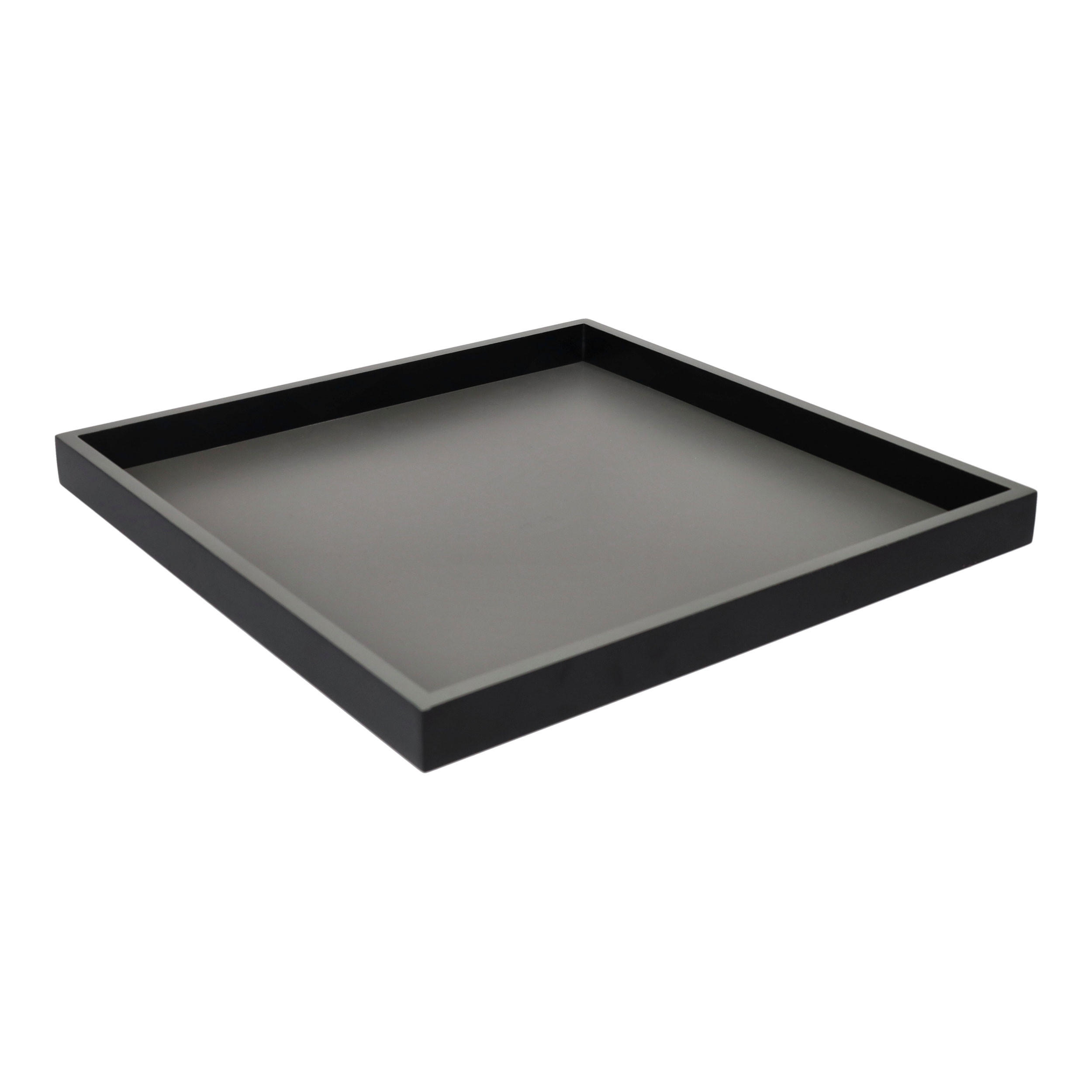 DEKOTABLETT Neo, rechteckig, MDF, Dunkelgrau / Schwarz, 32.5 x 32 cm - Grau, Holzwerkstoff (2.5cm) - Gift Company