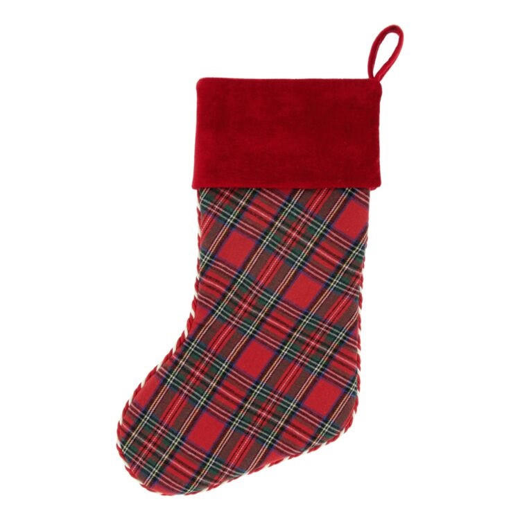 WEIHNACHTSSTRUMPF Tirza - Rot - 50// cm - Rot, Textil (20/50/50cm) - Unique Living