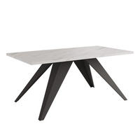 COUCHTISCH AIRA 120/60/48 cm Rechteckig, Schwarz/Bianco - Schwarz/Weiß, Metall (60/120/48cm) - Idohome