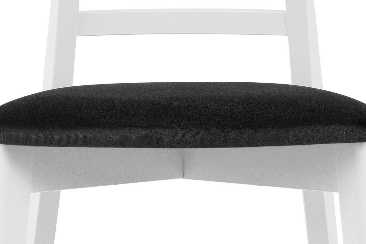 ESSTISCHSTÜHLE LILIO 2 St Vintage, Schwarz / weiß - Schwarz/Weiß, Holz/Textil (47/76/45cm) - KONSIMO®