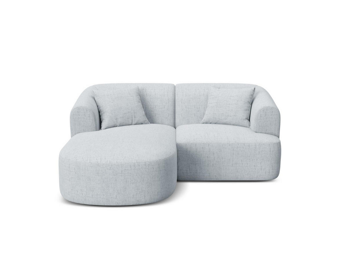 MODULARES-ECKSOFA links Campi aus strukturiertem Stoff hellgrau 3 Sitzplätze - Hellgrau, Textil (156/180cm) - Cosmopolitan Design