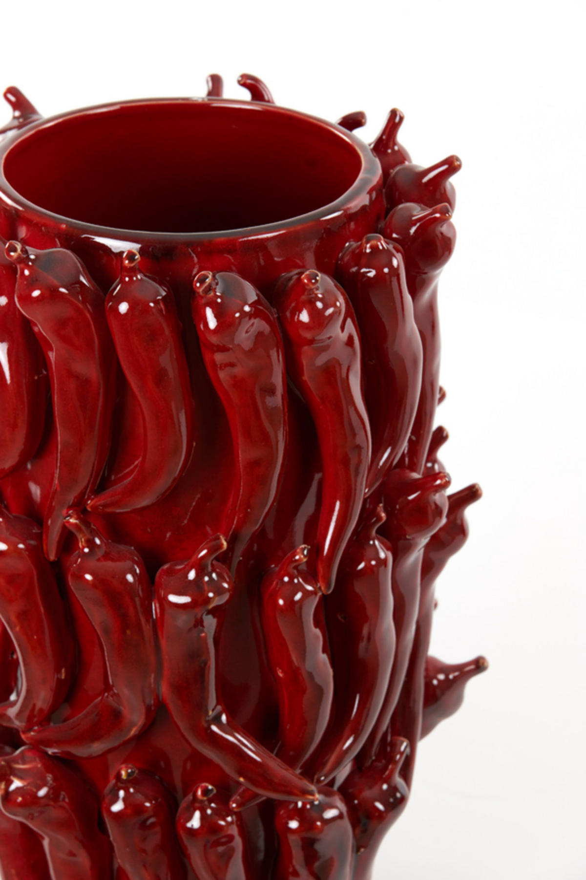 VASE Pepper Rot Ø26,5/39 cm - Rot, Keramik (39cm) - Light & Living