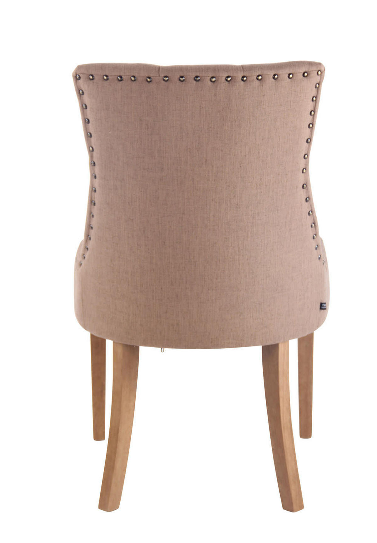 ESSZIMMERSTUHL Aboli Stoff, antik-hell Taupe - Taupe/Hellbraun, Holz/Textil (55/92/58cm) - TPFLiving
