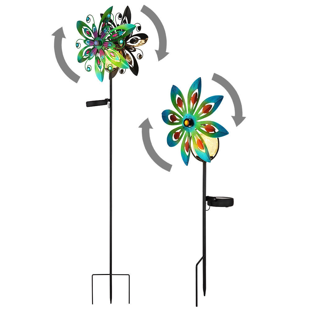 LED AUSSENLEUCHTE Metall Bunt 2er Set - Multicolor, Metall (32/17.5/124cm) - Globo Lighting