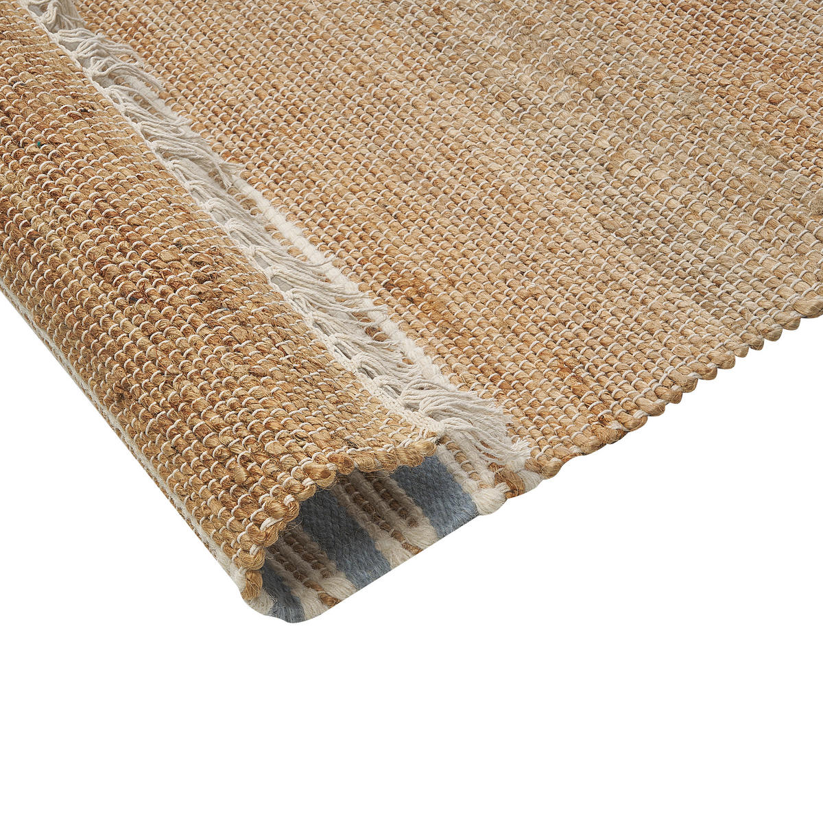 TEPPICH geflochten Mirza 230/160 cm - Beige, Naturmaterialien (160/230cm) - Beliani