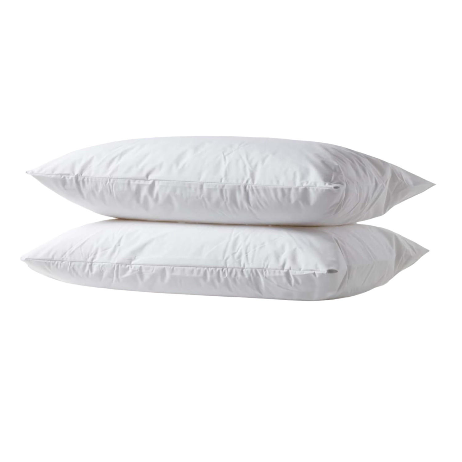 KISSENSCHONER wasserdicht 48/74 cm, 2er-Set mit Reißverschluss - Weiß, Textil (48/74cm) - Homescapes