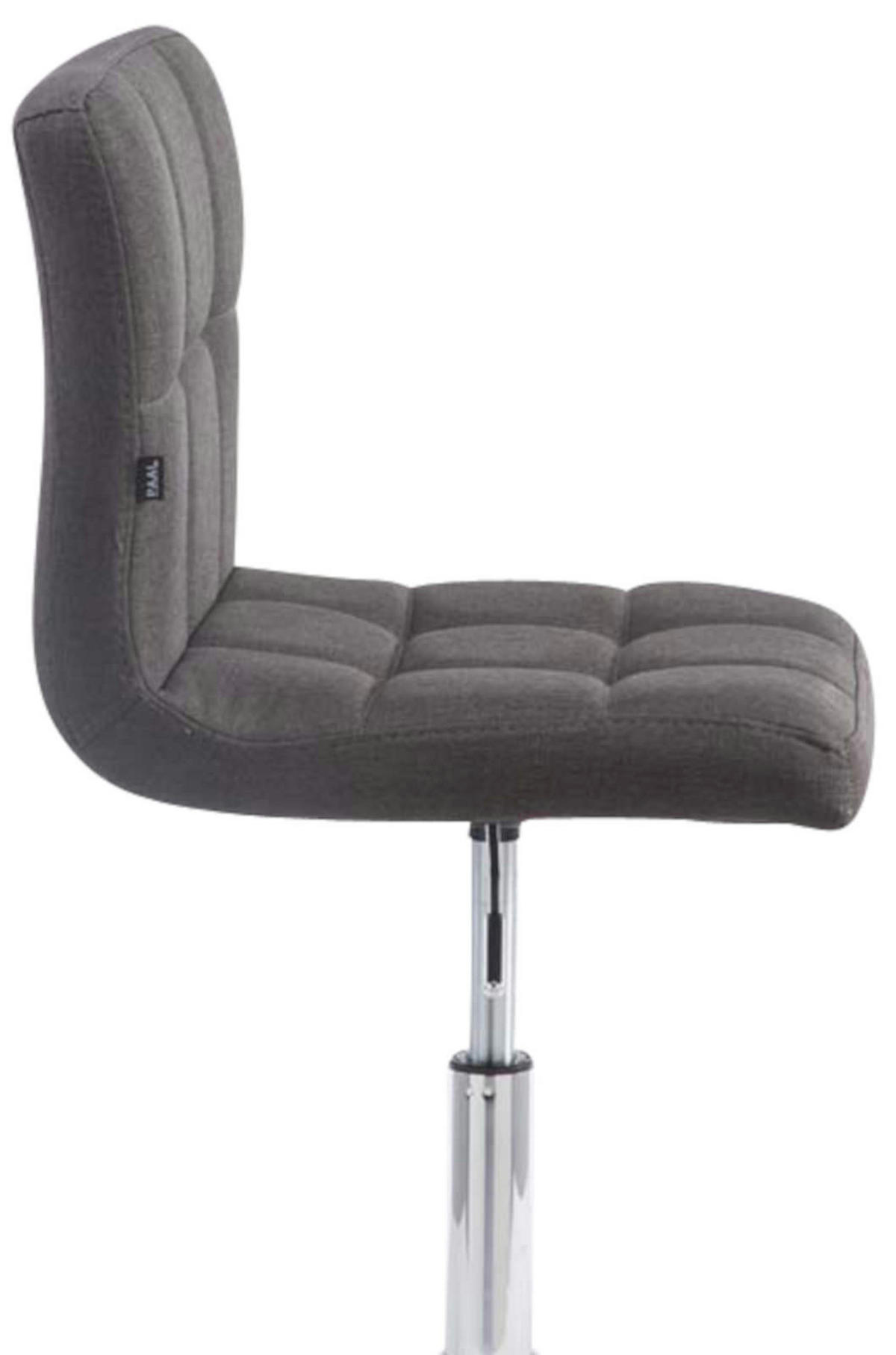 DREHSTUHL 4er Set Stoff dunkelgrau - Chromfarben/Dunkelgrau, Textil/Metall (44/74/49cm) - CLP