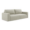 3-SITZER SOFA mit Schlaffunktion Strukturstoff Stoff Beige - Beige/Creme, Kunststoff/Textil (244/79/102cm) - Makamii