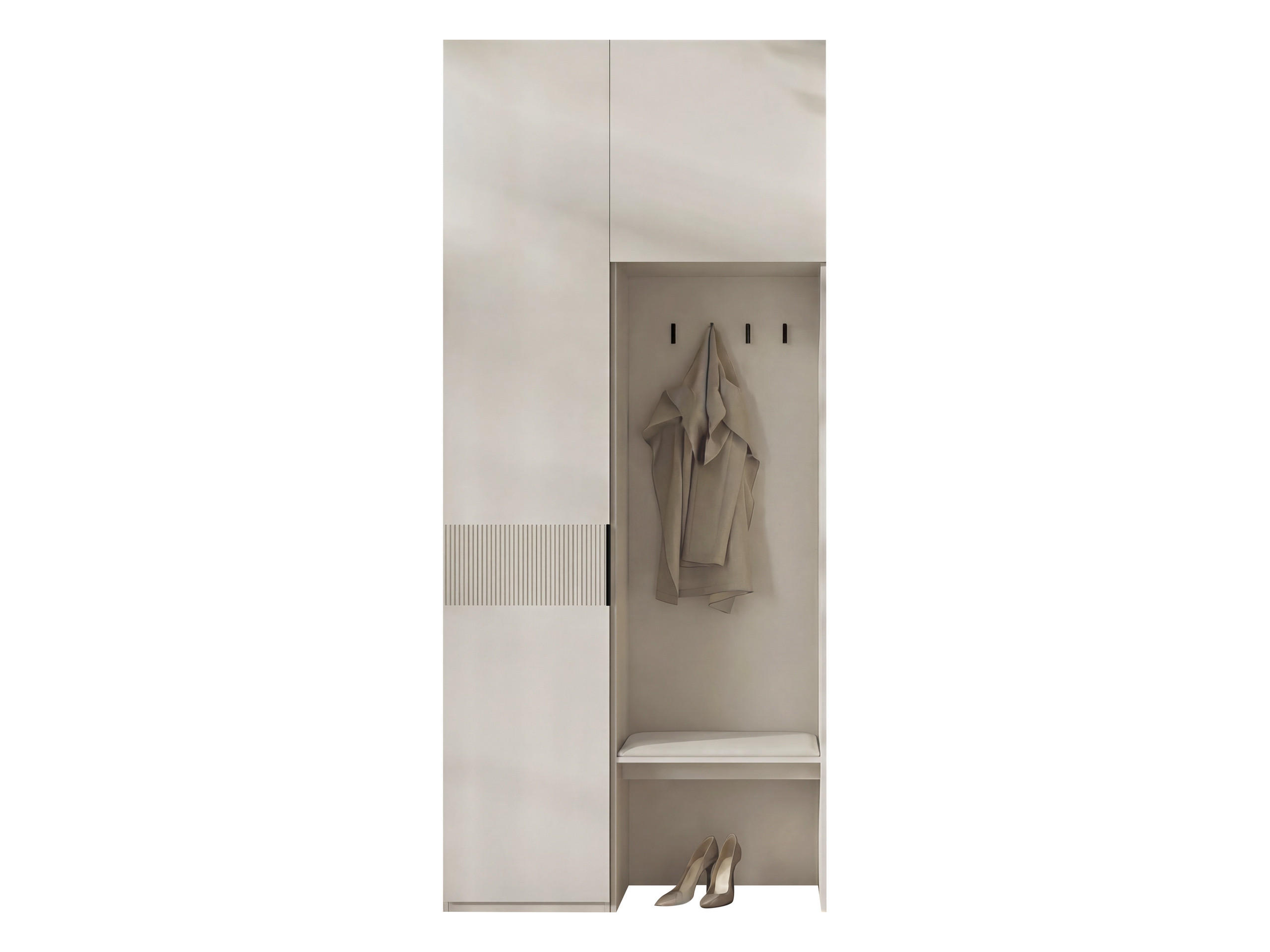 GARDEROBE-SET Soreno I - Beige, Holzwerkstoff/Kunststoff (103/237/60cm) - MIRJAN24