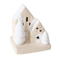 DEKOFIGUR Haus LED 10,5 cm - Beige, Keramik (8/10.5/9cm) - Boltze Home