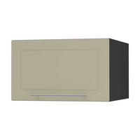 KLAPPHÄNGESCHRANK Kvantum W6B/50 Vanille Matt / Schwarz Matt 50 / 59 / 36cm - Creme/Schwarz, Holz/Holzwerkstoff (50/36/59cm) - Feldmann-Wohnen