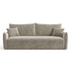 SCHLAFSOFA GERADE Texturierter Samt Taupe 213.5cm - Taupe, Textil (213.5/94/66cm) - Sia Home
