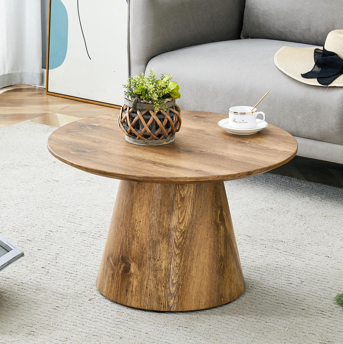 BEISTELLTISCH 60/60/35 cm aus MDF, vielseitig einsetzbar in Echtholzoptik, Holzfarben - Naturfarben, Holzwerkstoff (60/60/35cm) - Redom
