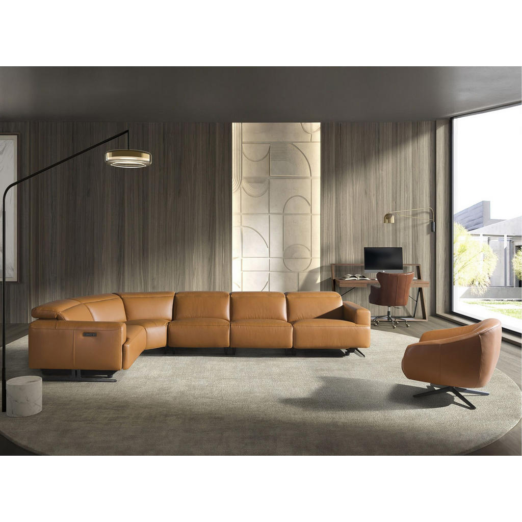 Thumbnail - Angel Cerda Ecksofa, Braun, Leder, 5-Sitzer, links montierbar,L-Form, 310x310 cm, Wohnzimmer, Sofas & Couches, Wohnlands...