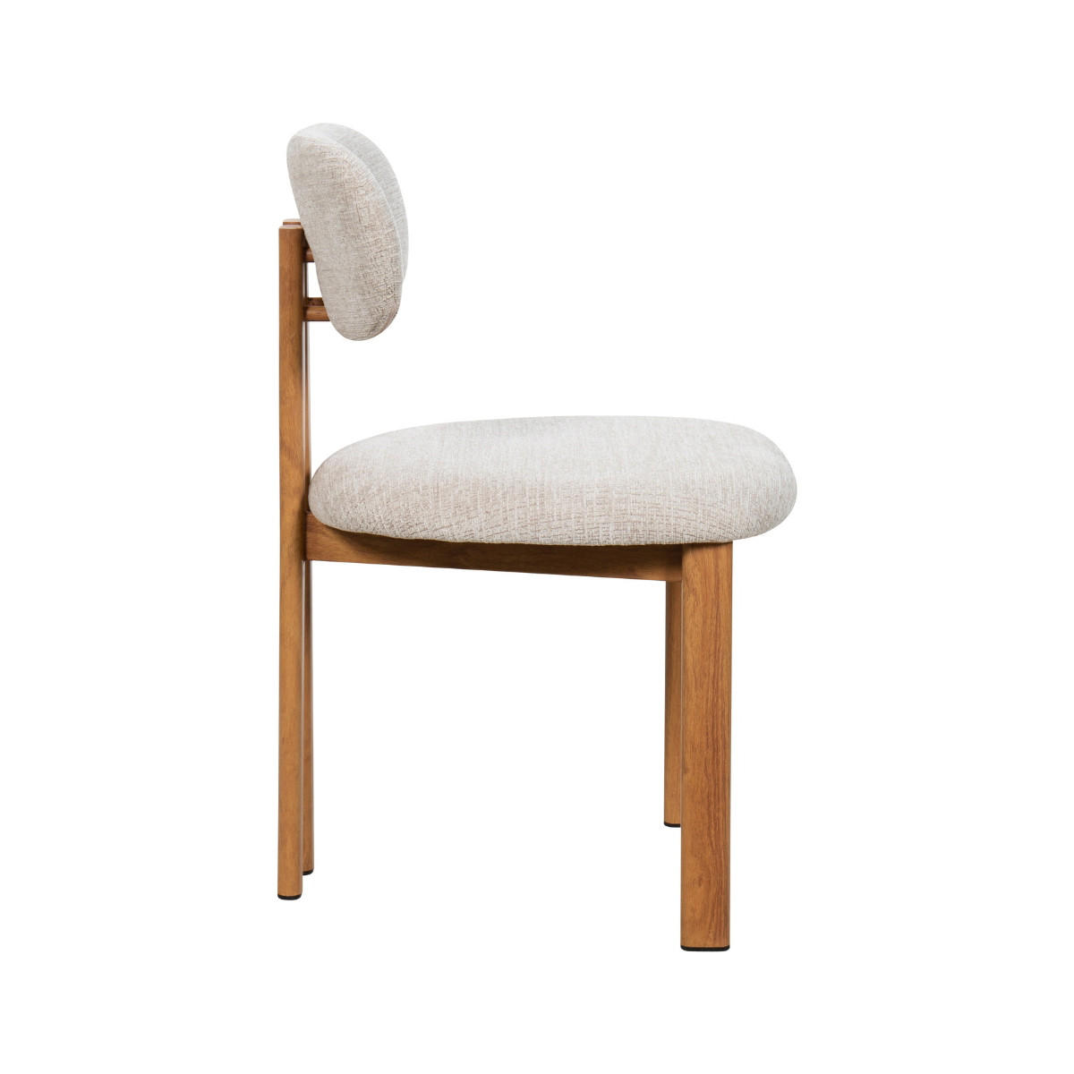 ESSZIMMERSTUHL 2er Set aus Stoff, beige/natur - Beige, Textil (51/81/53cm) - Giga Meubel