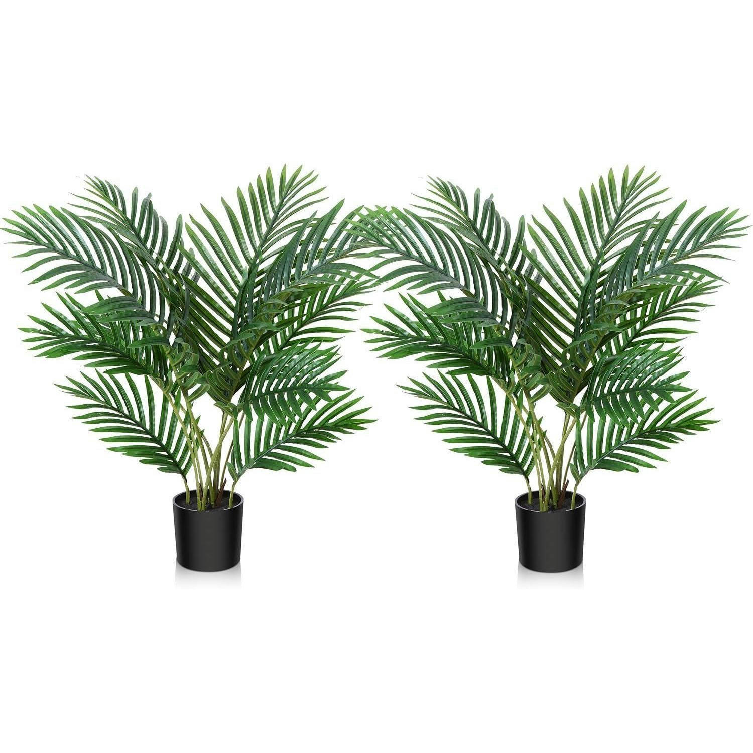 KUNSTPALME 60 cm 2er Set - Grün, Kunststoff (61cm)