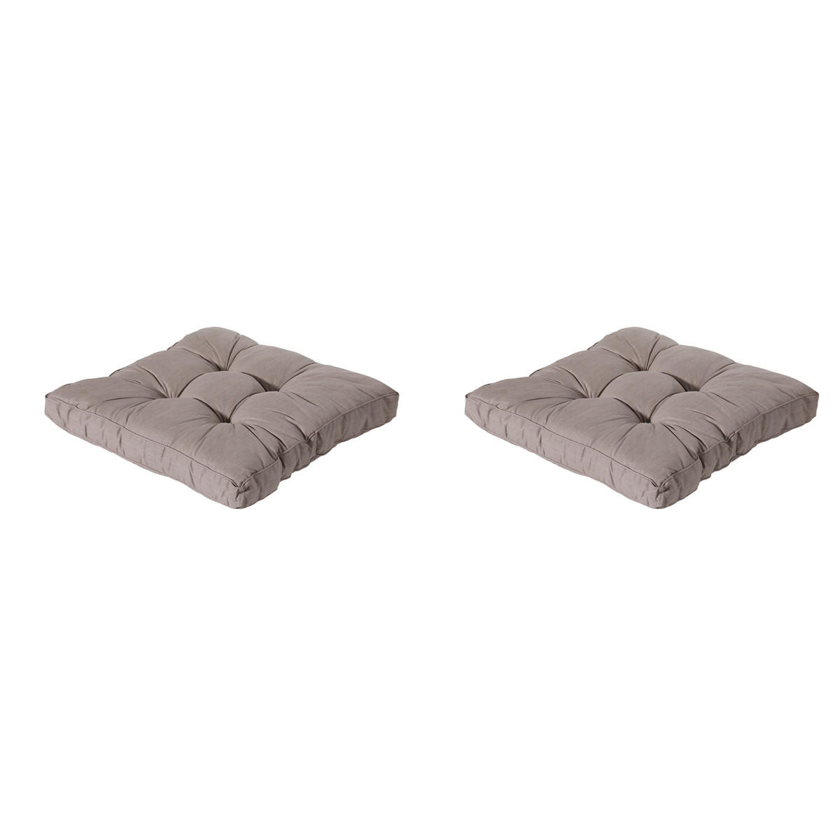 SITZKISSEN Basic 60/60 cm 2er-Set - Taupe, Textil (60/8/60cm) - Madison