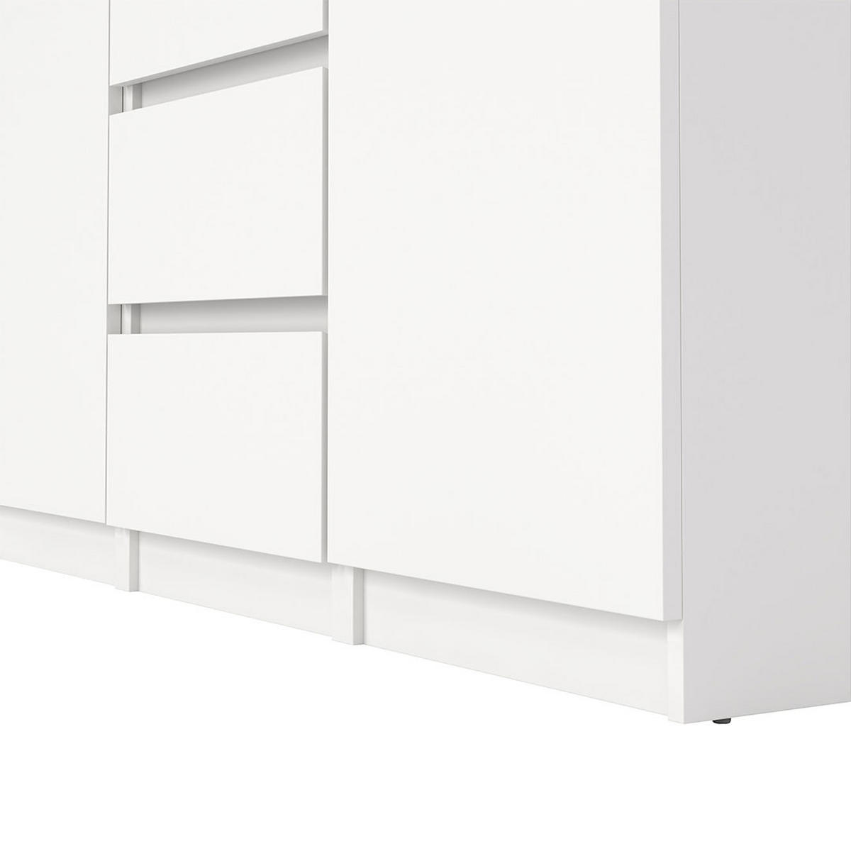 SIDEBOARD, Naia, Weiß, Holzwerkstoff, 121 x 50 x 91 cm - Weiß, Holzwerkstoff (121/91/50cm) - ebuy24