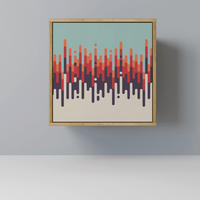 SIDEBOARD CHROMA CONTOURS, Eichefarben, 57,5x42x57,5 cm, Ohne Füße - Eichefarben/Multicolor, Holzwerkstoff (57.5/57.5/42cm) - SpaceRebels