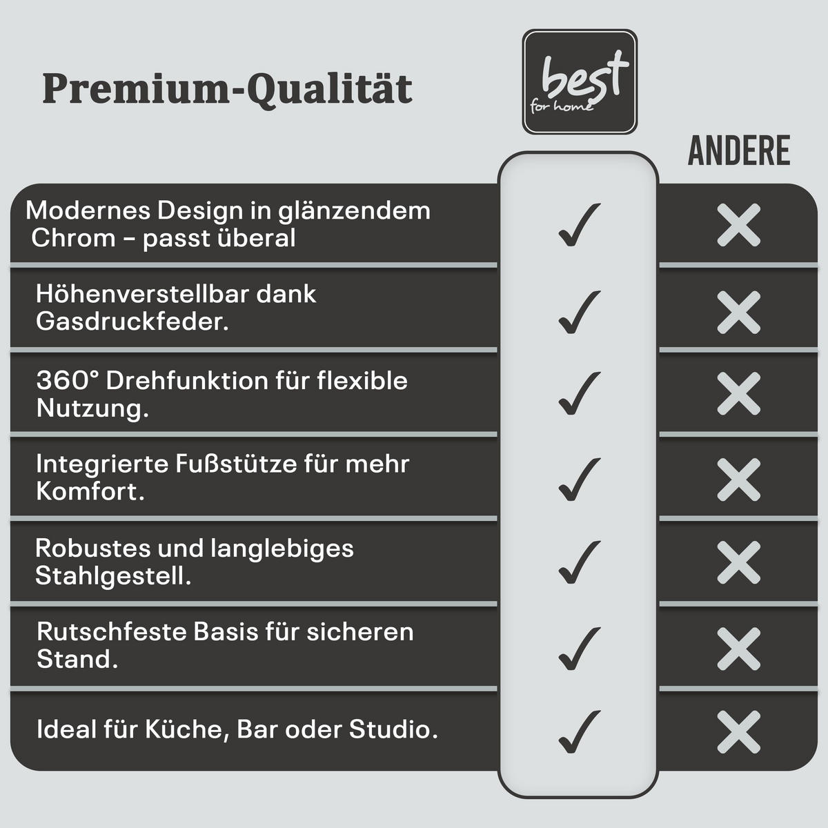 BARHOCKER - Schwarz, Drehbar Und Höhenverstellbar, Rutschfeste Basis, Modernes Design Für Küche Und Wohnzimmer - Schwarz, Textil (38/84/38cm) - Best For Home