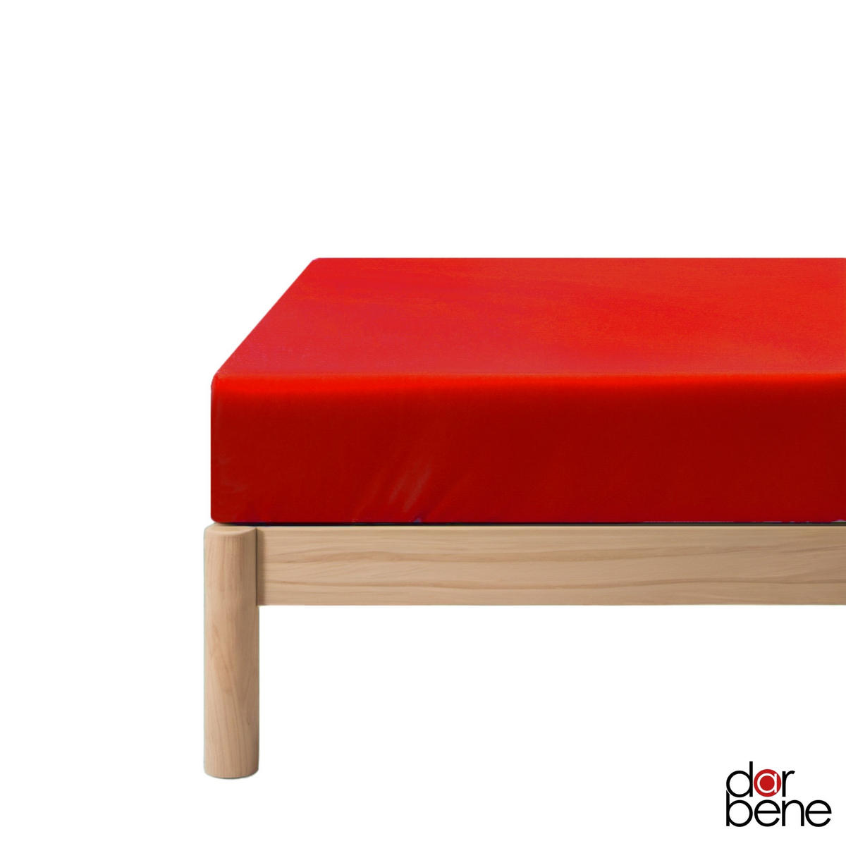 SPANNBETTLAKEN Premium Jersey Baumwolle - Hellrot, Naturmaterialien (90/200cm) - DarBene