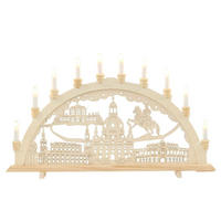 SCHWIBBOGEN Dresden 10-flammig - Multicolor, Holz (0.1/1/0.1cm) - Dekoteam24