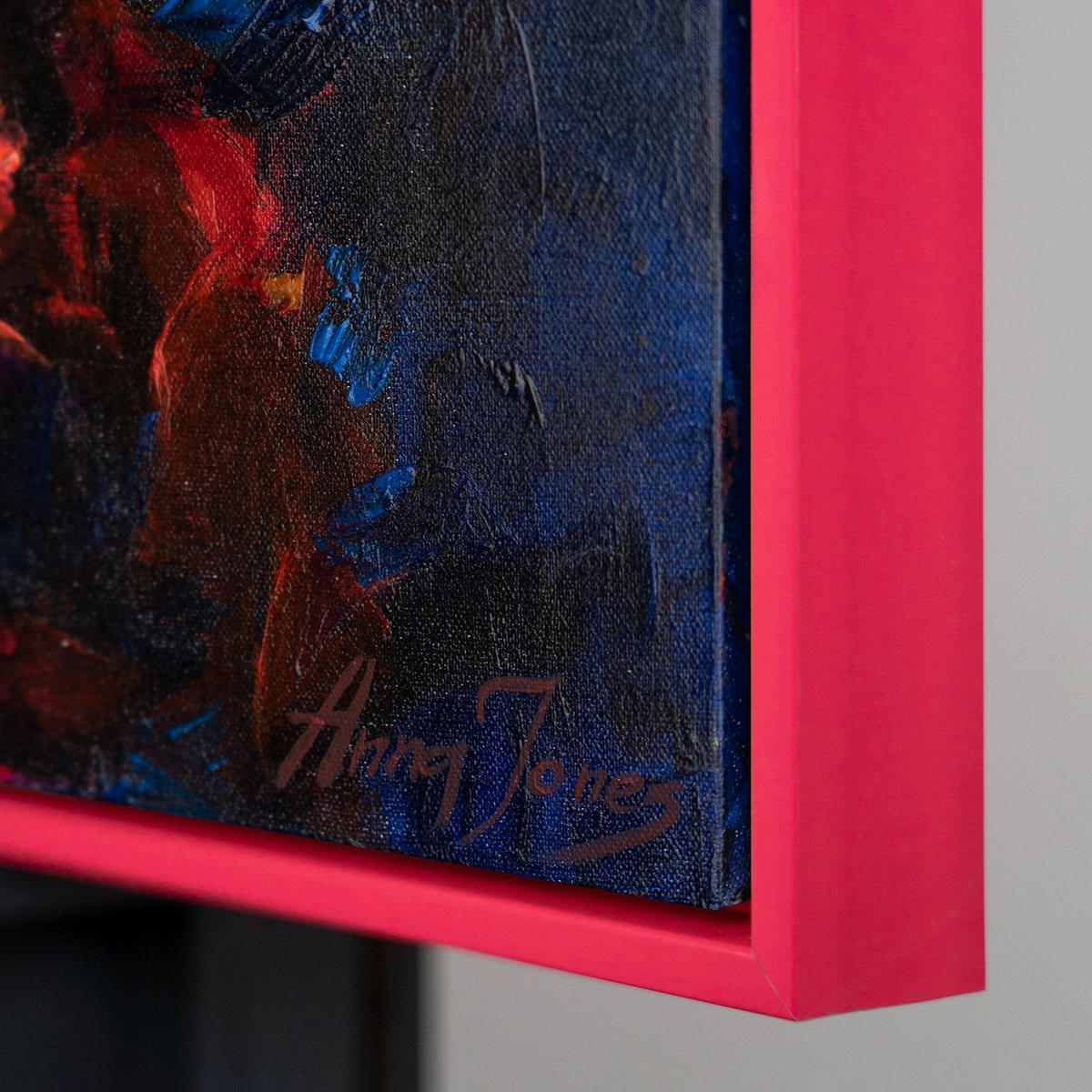 GEMÄLDE Abstrakter Kater Schattenfugenrahmen Pink 120x80 cm - Pink, Holz (120/80cm) - YS-art gallery