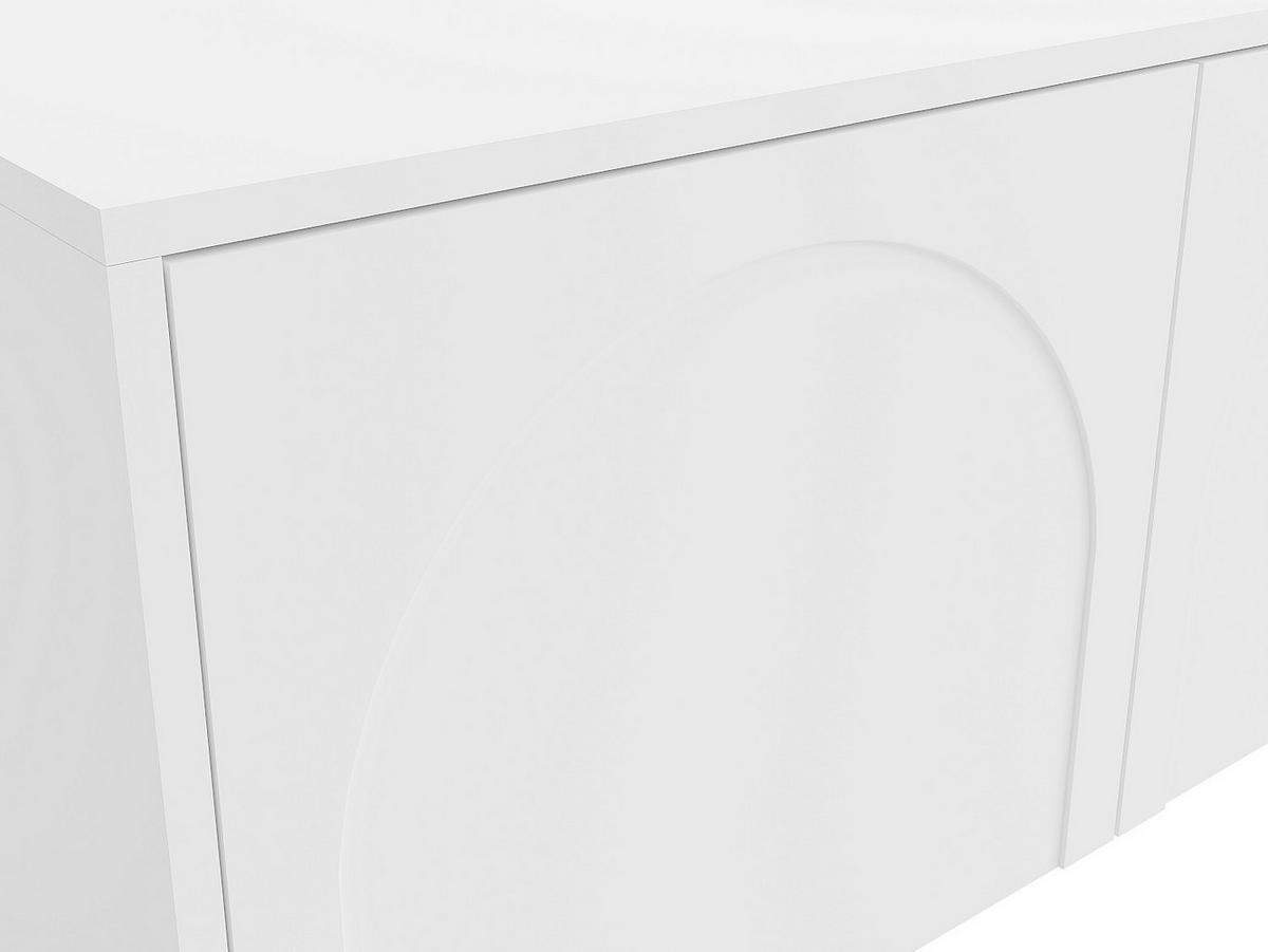 TV-SCHRANK mit 4 Türen - Weiß - NALYRA - Weiß, Holz (198/50/40cm) - Vente-Unique