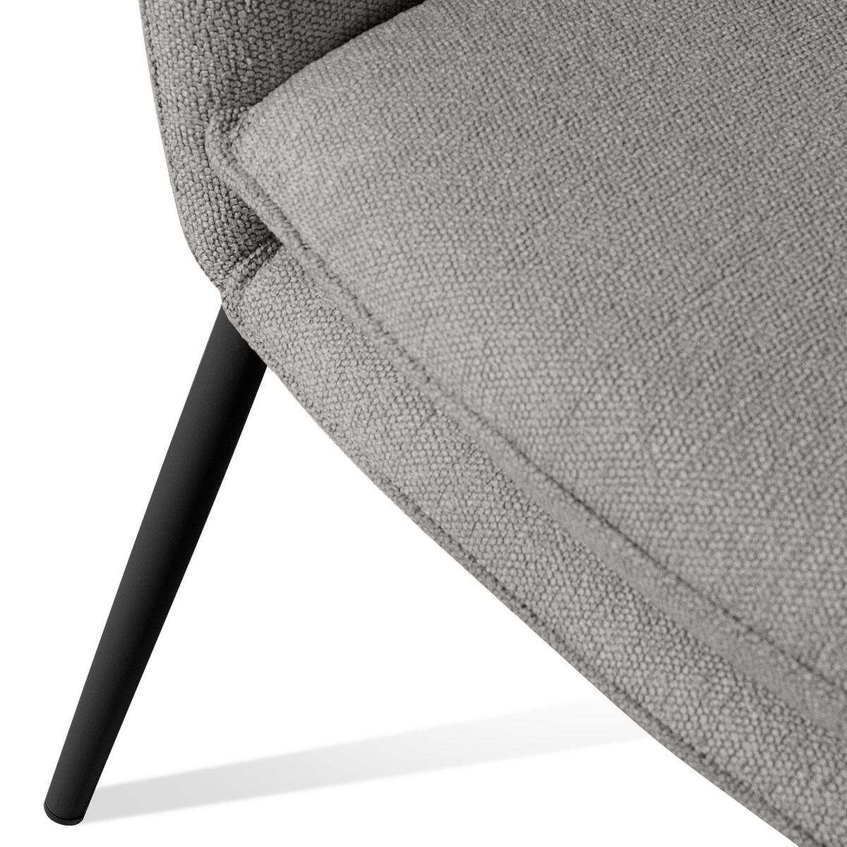 GARTENMÖBELSET SOLIS Gartenlounge-Set, grau/schwarz - Grau, Textil/Metall - KONSIMO®