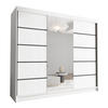 SCHWEBETÜRENSCHRANK Davos VI - 250 cm - Weiß, Holzwerkstoff/Metall (250/215/58cm) - Sofnet