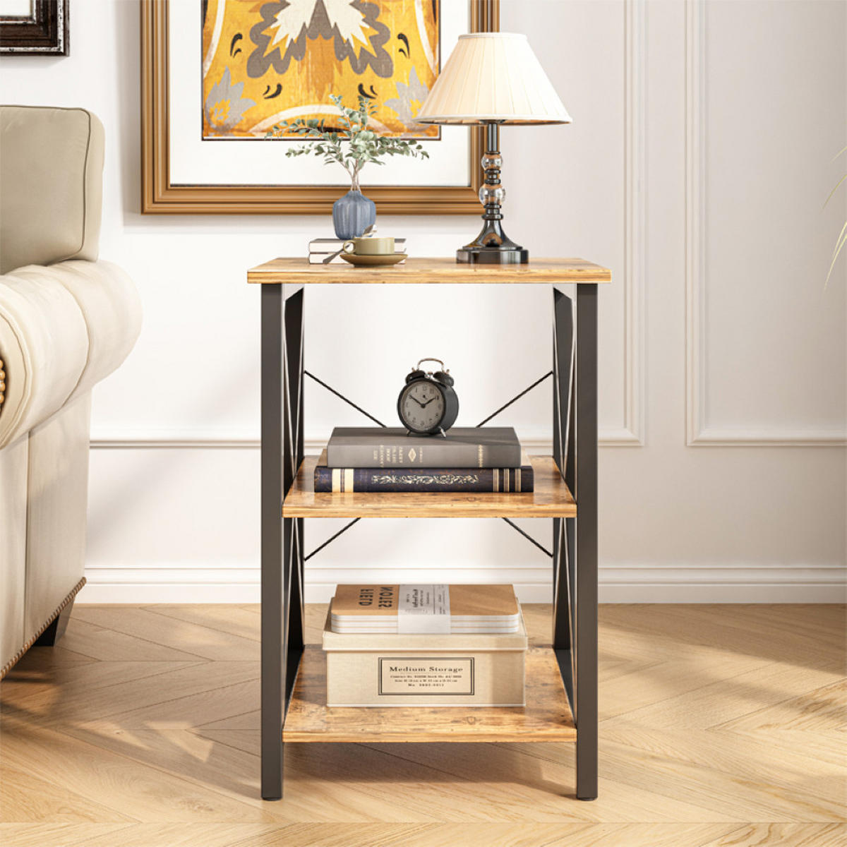 COUCHTISCH, braun 40/40/60 cm - Dunkelbraun, Holzwerkstoff (40/40/60cm) - Rebiko