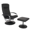 RELAXSESSEL MIT HOCKER Schwarz - Schwarz, Textil (68/101/83cm) - MCW