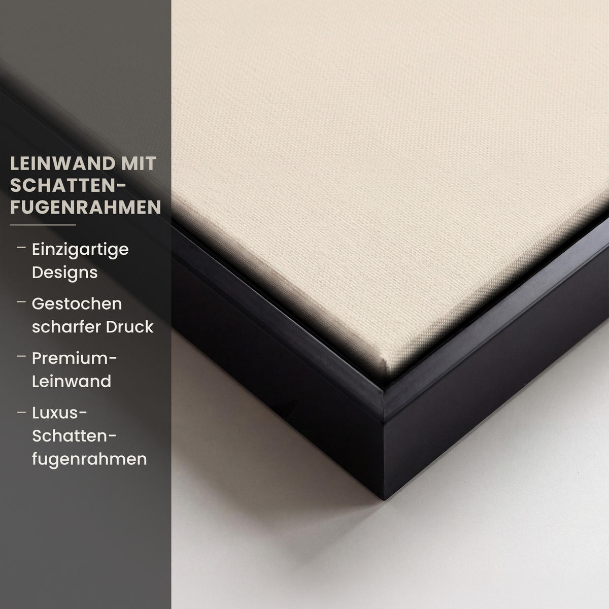 LEINWAND Bilder mit Rahmen - Pflanze - Beige - Japanisch - 100x70 - Schwarz, Textil (100/70cm) - MuchoWow
