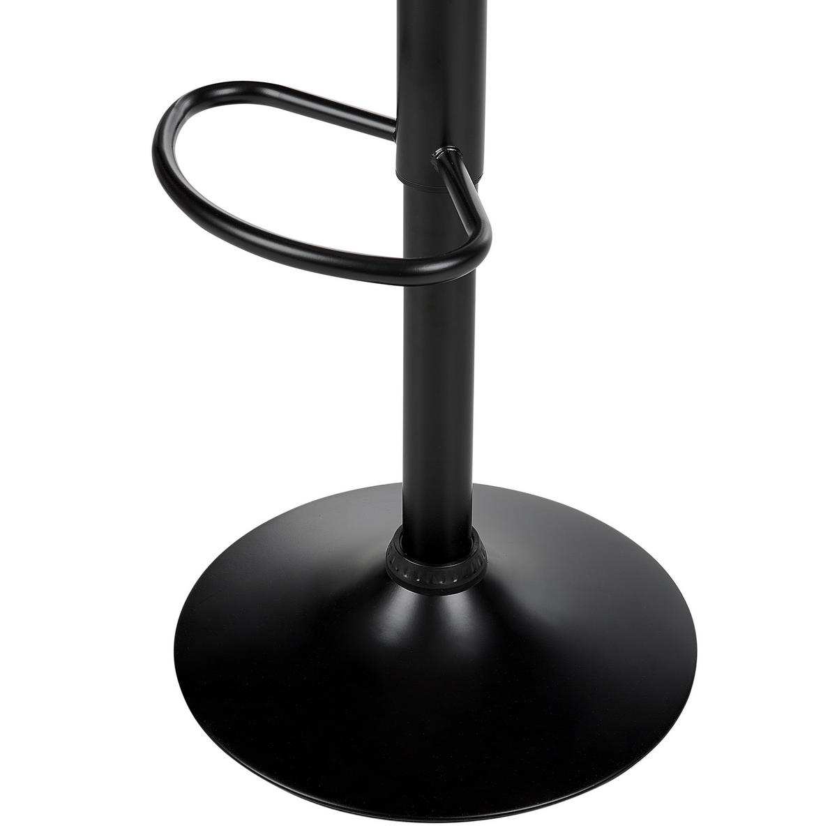 BARHOCKER 2er-Set Kunstleder goldbraun/schwarz höhenverstellbar Lucerne - Schwarz/Braun, Kunststoff (39/49cm) - Beliani
