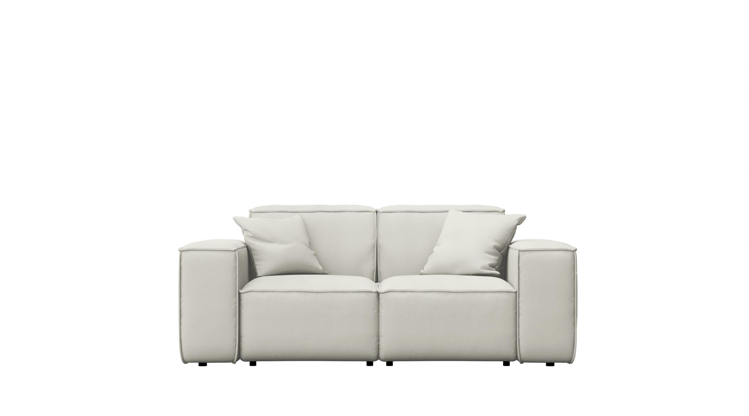 GARTENSOFA Gartenmöbel MALIBU 2 Sitzer Stoff Odyssey Creme - Creme, Holz (186/73/88cm) - Kaiser Möbel