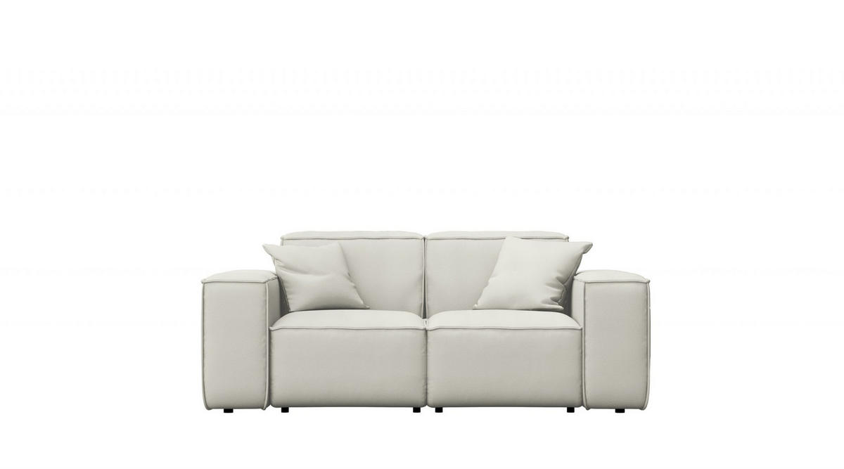GARTENSOFA Gartenmöbel MALIBU 2 Sitzer Stoff Odyssey Creme - Creme, Holz (186/73/88cm) - Kaiser Möbel
