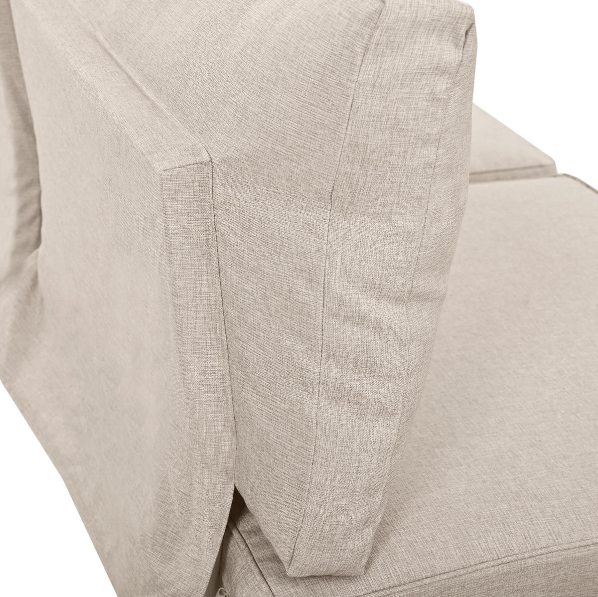 VRTNI lounge set 120/60/66 cm bež od pocinčanog željeza s akacijom za terasu - bež, metal - OKWISH