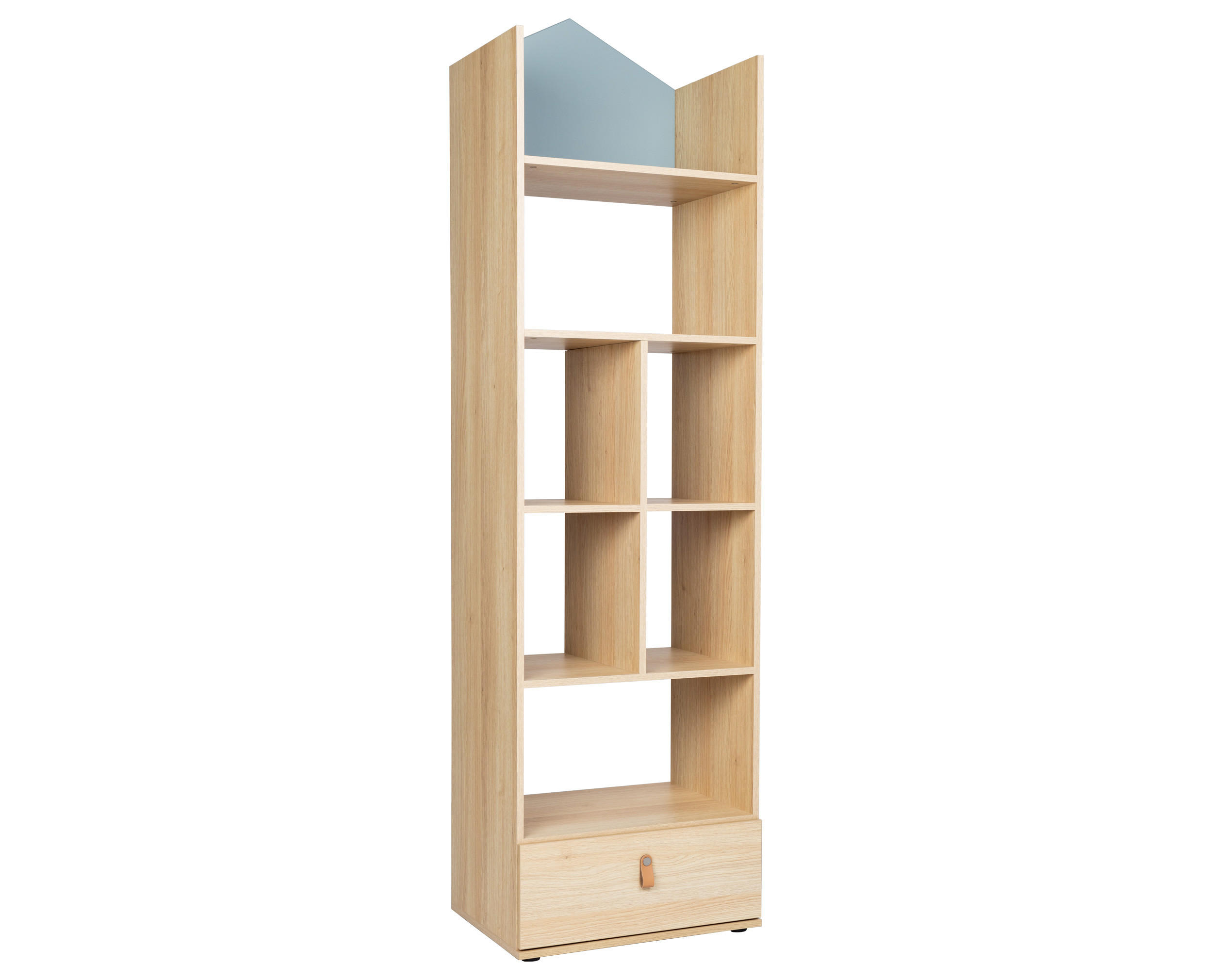 STANDREGAL Roofy Soft-Close 7 Fächer Salbei Nagano Oak - Salbeigrün/Eichefarben, Leder/Holzwerkstoff (56/200/42cm) - arthur berndt