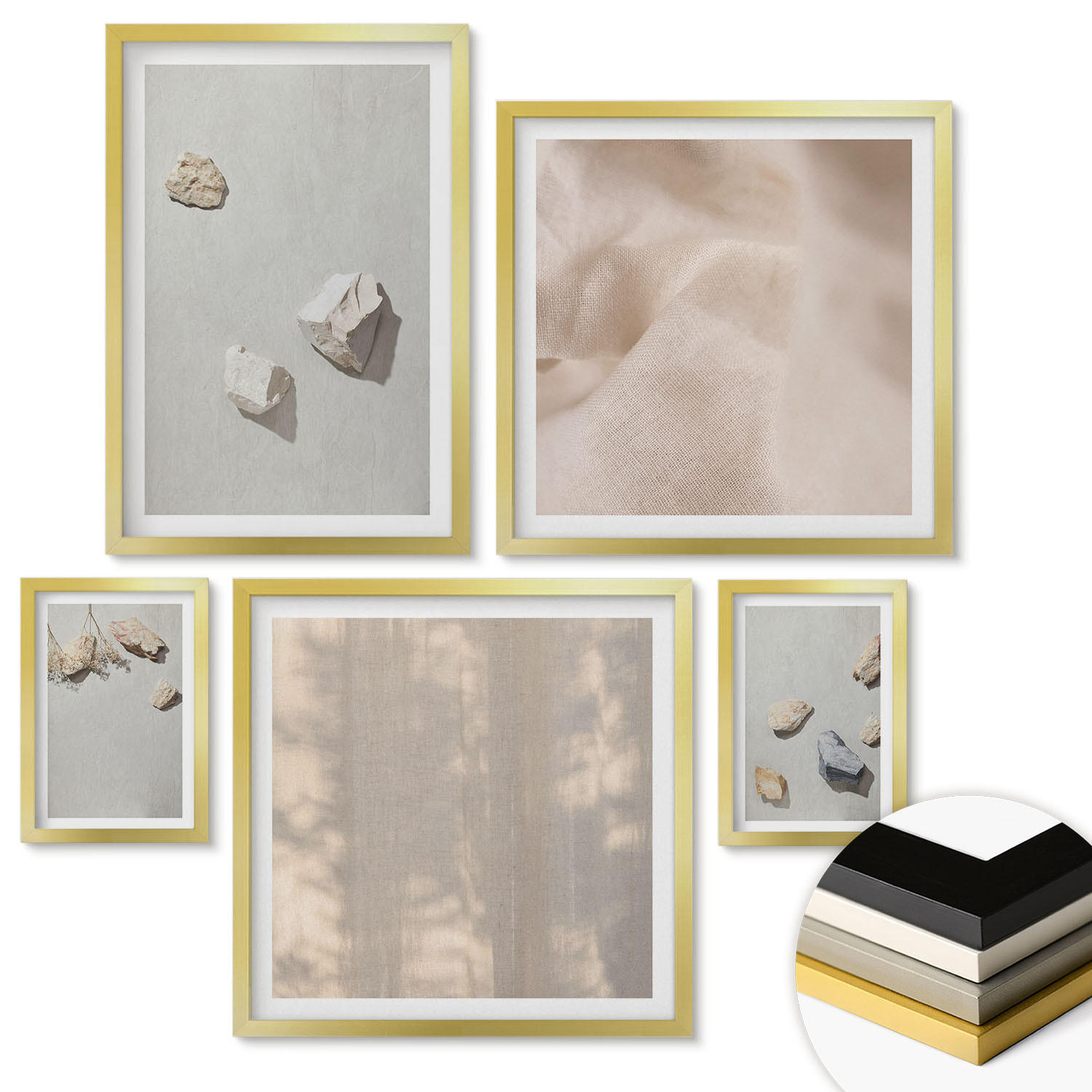 ArtPrintCave Wandbilder Gold 40x60 cm