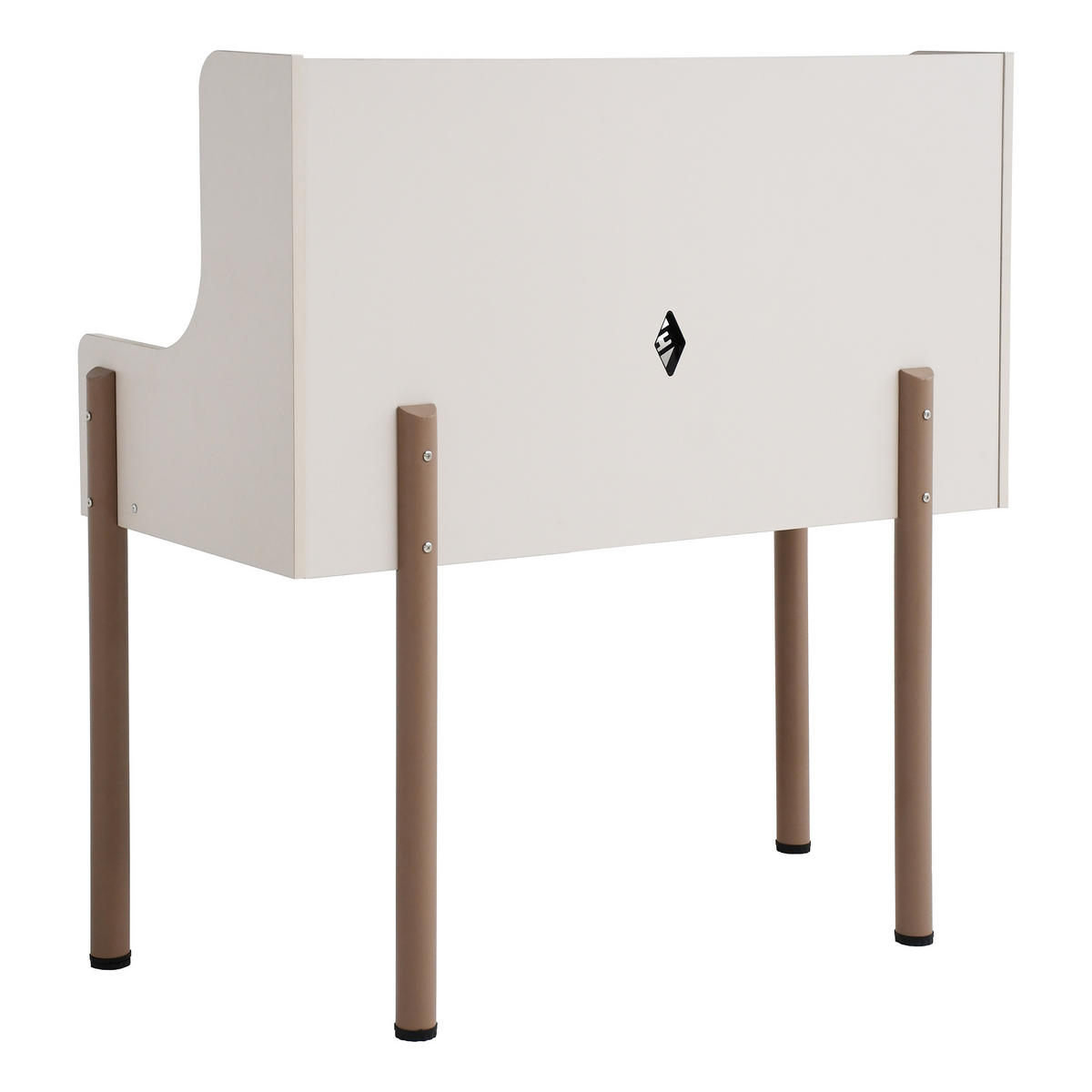 SCHREIBTISCH Boreo mit 2 Schubladen und Aufsatz, 118 cm, Kaschmir+Hellbraun - Hellbraun/Kaschmir, Metall (58/118/118cm) - Beautysofa