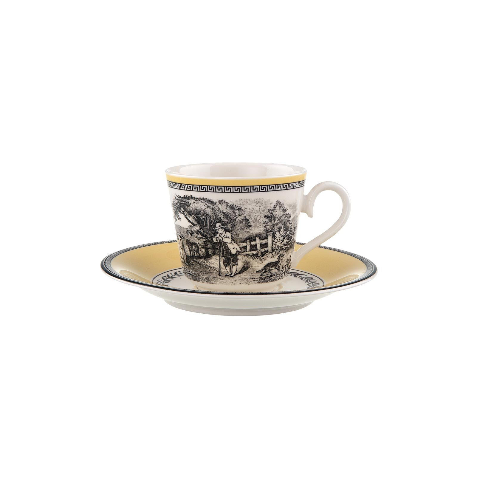 KAFFEETASSE MIT UNTERTASSE Audun Ferme bunt 150 ml - Multicolor, Keramik (16/8.9/16cm) - Villeroy & Boch