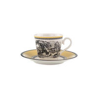 KAFFEETASSE MIT UNTERTASSE Audun Ferme bunt 150 ml - Multicolor, Keramik (16/8.9/16cm) - Villeroy & Boch