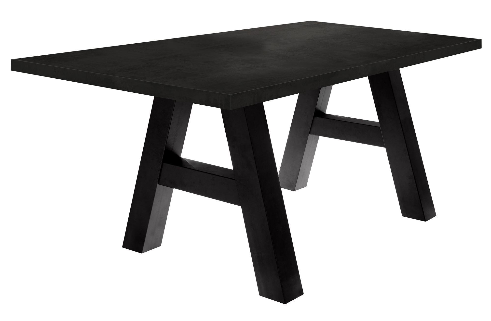 ESSZIMMERTISCH Elia 8 180 x 90 x 75 Esstisch Schwarzstahl - Schwarz, Holz (180/90/75cm) - 58aufmkessel