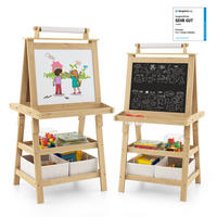 STAFFELEI Natur - Naturfarben, Holz (50/117/59cm) - COSTWAY